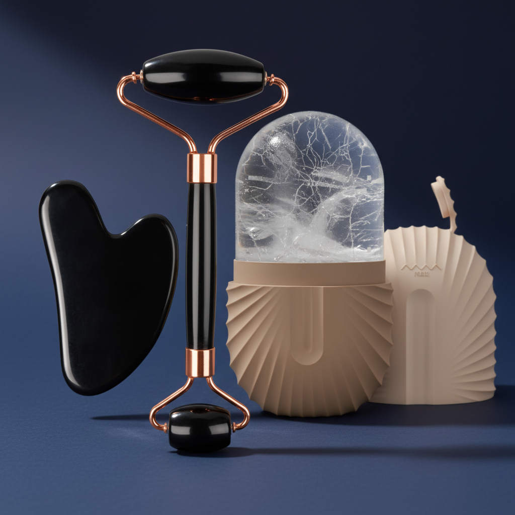 Chocolate Gua Sha Facial Roller Ice Globe Set — LumeWell